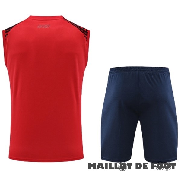 Foot Maillot Pas Cher Entrainement Sans Manches Conjunto Completo Napoli 2024 2025 Rouge Bleu