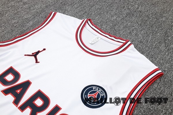 Foot Maillot Pas Cher Entrainement Sans Manches Conjunto Completo Paris Saint Germain 2023 2024 Blanc Rouge