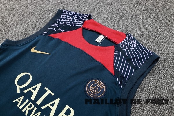 Foot Maillot Pas Cher Entrainement Sans Manches Conjunto Completo Paris Saint Germain 2023 2024 Bleu Rouge Purpura