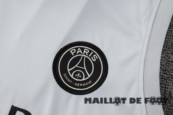 Foot Maillot Pas Cher Entrainement Sans Manches Conjunto Completo Paris Saint Germain 2023 2024 Gris Clair