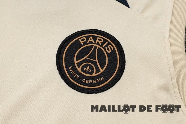 Foot Maillot Pas Cher Entrainement Sans Manches Conjunto Completo Paris Saint Germain 2023 2024 Jaune Bleu