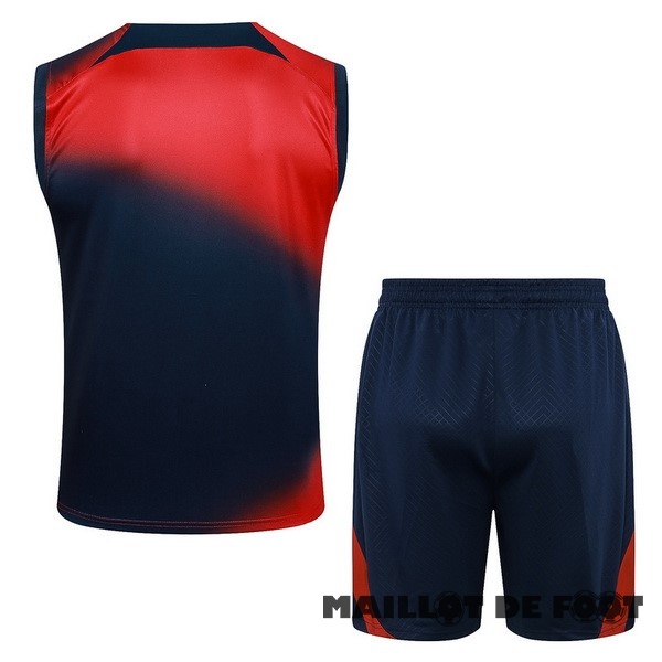 Foot Maillot Pas Cher Entrainement Sans Manches Conjunto Completo Paris Saint Germain 2023 2024 Rouge Bleu