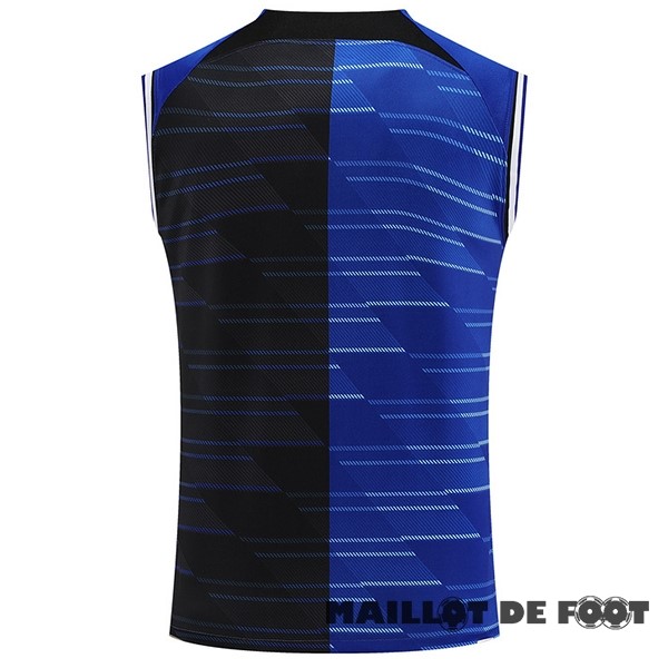 Foot Maillot Pas Cher Entrainement Sans Manches Inter Milán 2023 2024 Bleu Noir