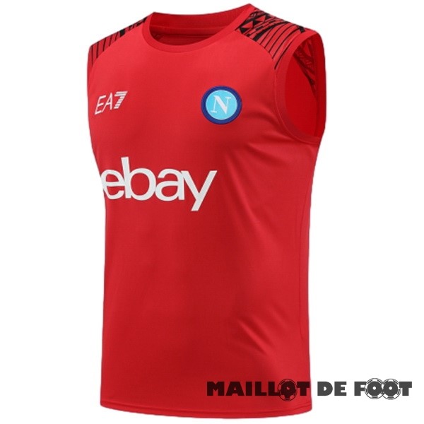 Foot Maillot Pas Cher Entrainement Sans Manches Napoli 2024 2025 Rouge