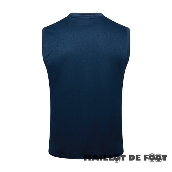 Foot Maillot Pas Cher Entrainement Sans Manches Paris Saint Germain 2023 2024 Bleu Marine I Rouge
