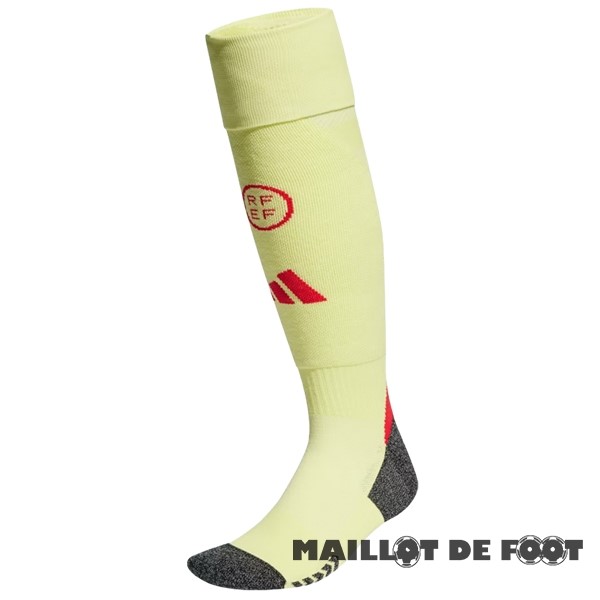 Foot Maillot Pas Cher Exterieur Chaussette Espagne 2024 Jaune