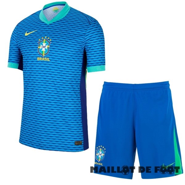 Foot Maillot Pas Cher Exterieur Conjunto De Enfant Brésil 2024 Bleu