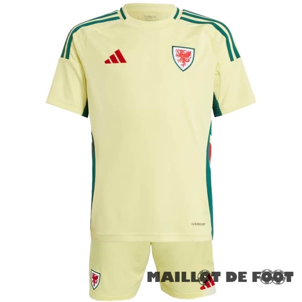 Foot Maillot Pas Cher Exterieur Conjunto De Enfant Pays de Galles 2024 Jaune
