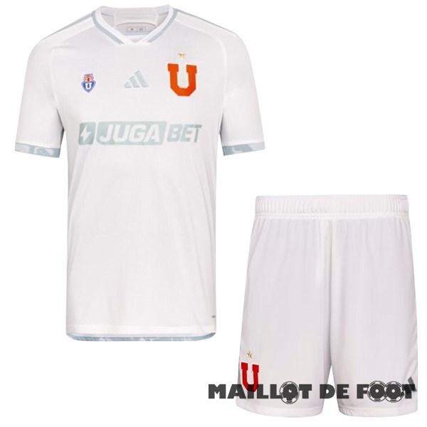 Foot Maillot Pas Cher Exterieur Conjunto De Enfant Universidad De Chili 2024 2025 Blanc