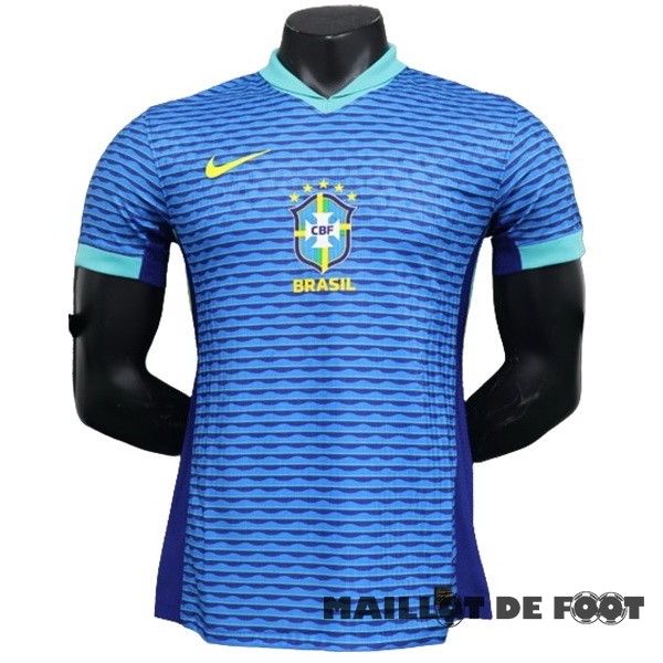 Foot Maillot Pas Cher Exterieur Joueurs Maillot Brésil 2024 Bleu