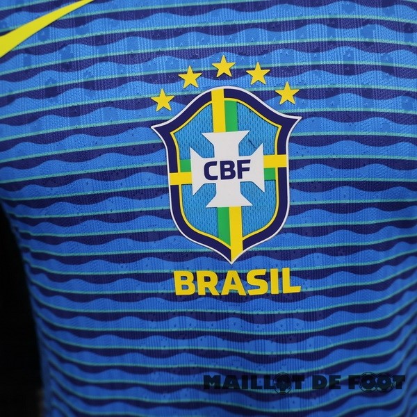Foot Maillot Pas Cher Exterieur Joueurs Maillot Brésil 2024 Bleu