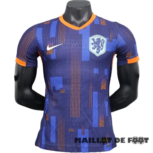 Foot Maillot Pas Cher Exterieur Joueurs Maillot Pays Bas 2024 Bleu