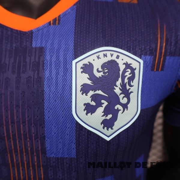 Foot Maillot Pas Cher Exterieur Joueurs Maillot Pays Bas 2024 Bleu