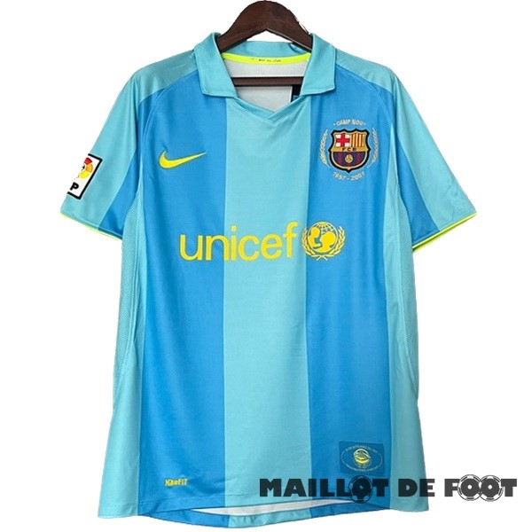 Foot Maillot Pas Cher Exterieur Maillot Barcelona Retro 2007 2008 Bleu
