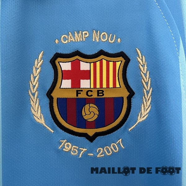 Foot Maillot Pas Cher Exterieur Maillot Barcelona Retro 2007 2008 Bleu