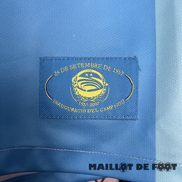 Foot Maillot Pas Cher Exterieur Maillot Barcelona Retro 2007 2008 Bleu