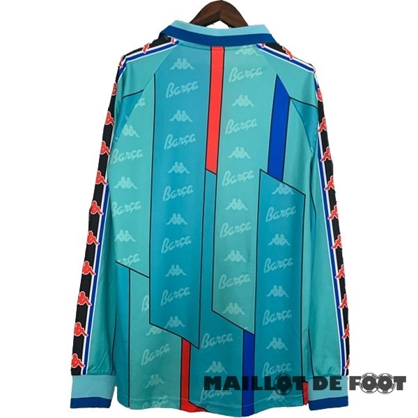 Foot Maillot Pas Cher Exterieur Manches Longues Barcelona Retro 1996 1997 Vert