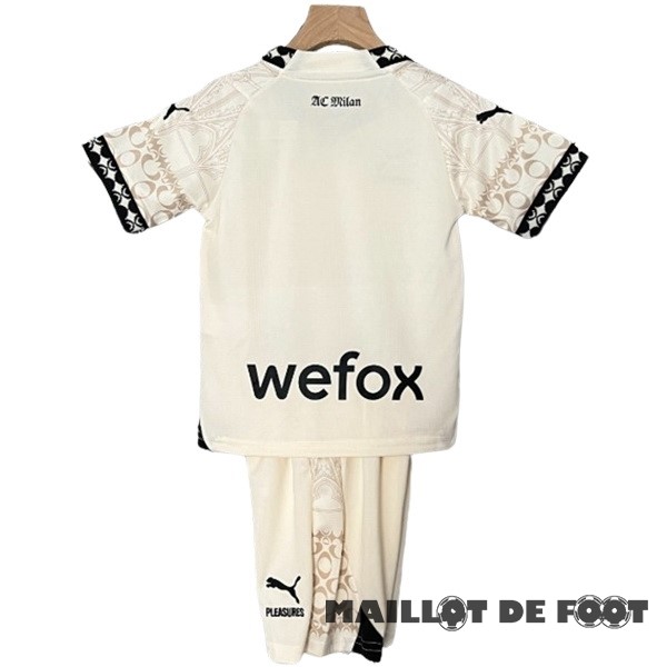 Foot Maillot Pas Cher Fourth Conjunto De Enfant AC Milan 2023 2024 Jaune
