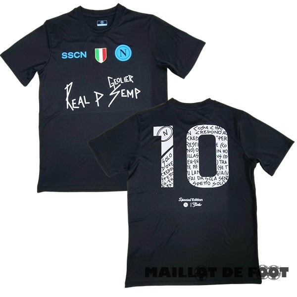 Foot Maillot Pas Cher NO.10 Thailande Spécial Maillot Napoli 2024 Noir