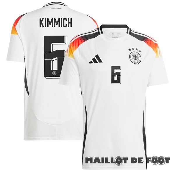 Foot Maillot Pas Cher NO.6 Kimmich Thailande Domicile Maillot Allemagne 2024 Blanc