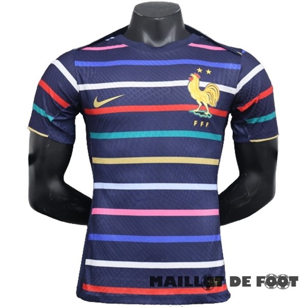Foot Maillot Pas Cher Pré-match Joueurs Maillot France 2024 Bleu