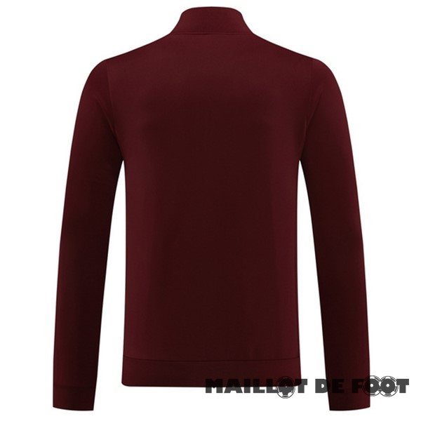 Foot Maillot Pas Cher Ropa Deportiva Con Cremallera Larga AS Roma 2023 2024 Rouge