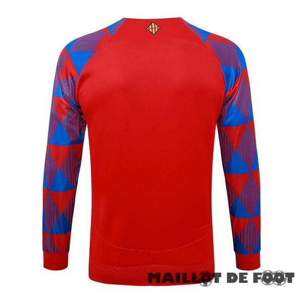 Foot Maillot Pas Cher Ropa Deportiva Con Cremallera Larga Barcelona 2023 2024 Rouge Bleu