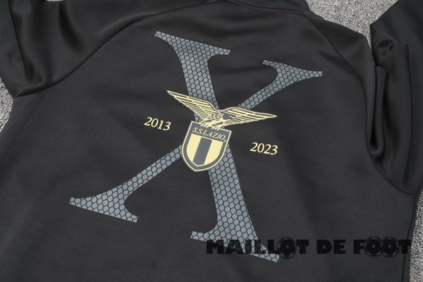 Foot Maillot Pas Cher Ropa Deportiva Con Cremallera Larga Lazio 2023 2024 Noir