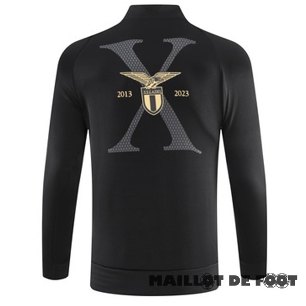 Foot Maillot Pas Cher Ropa Deportiva Con Cremallera Larga Lazio 2023 2024 Noir