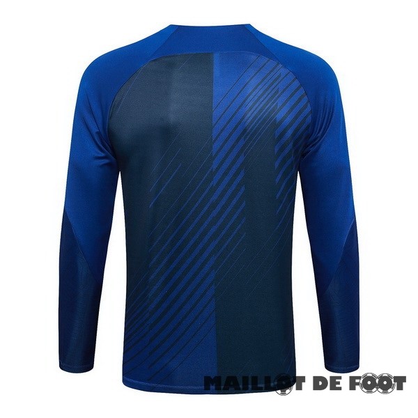 Foot Maillot Pas Cher Sudadera Entrainement Barcelona 2023 2024 Bleu Marine