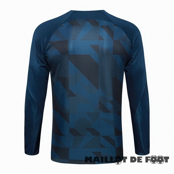 Foot Maillot Pas Cher Sudadera Entrainement Barcelona 2023 2024 Bleu Marine Vert