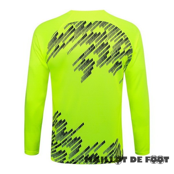 Foot Maillot Pas Cher Sudadera Entrainement Barcelona 2023 2024 Vert Fluorescent