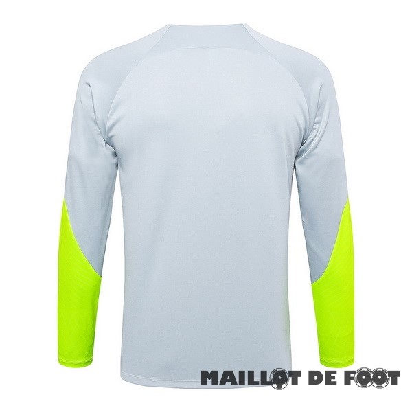 Foot Maillot Pas Cher Sudadera Entrainement Paris Saint Germain 2023 2024 Gris Vert