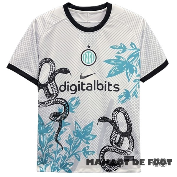 Foot Maillot Pas Cher Thailande Concept Maillot Inter Milán 2023 2024 Blanc Vert