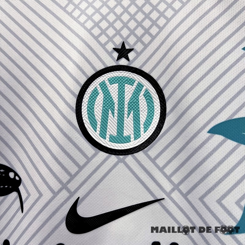 Foot Maillot Pas Cher Thailande Concept Maillot Inter Milán 2023 2024 Blanc Vert