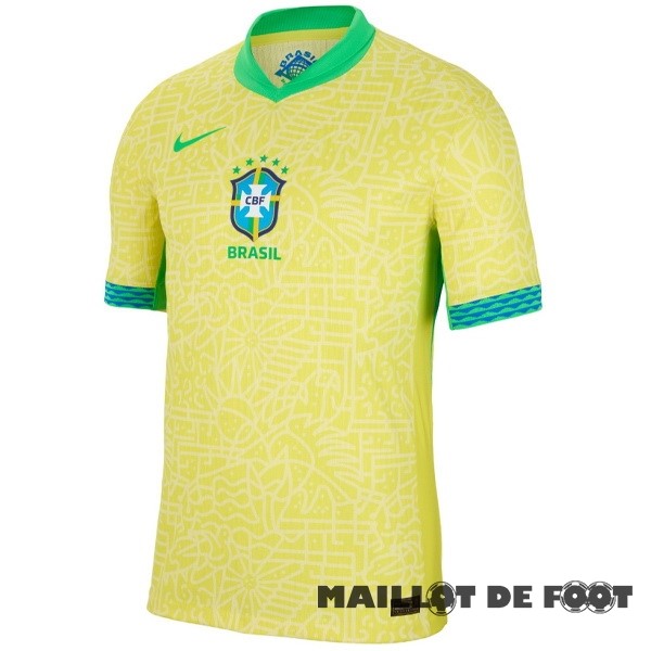 Foot Maillot Pas Cher Thailande Domicile Maillot Brésil 2024 Jaune