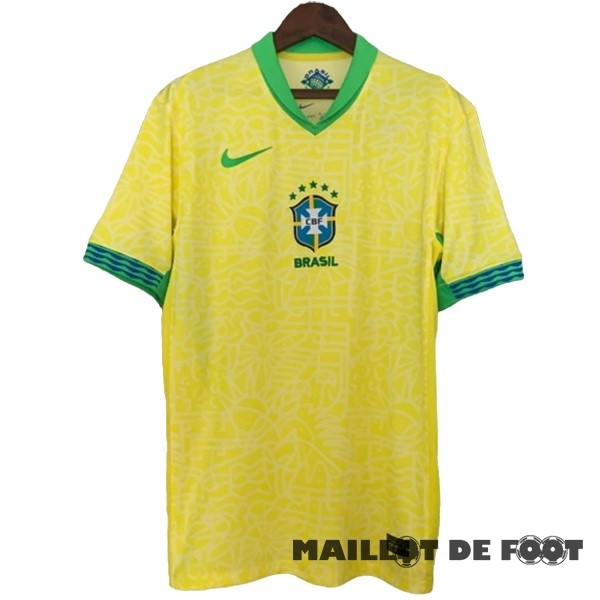 Foot Maillot Pas Cher Thailande Domicile Maillot Brésil 2024 Jaune