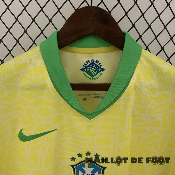 Foot Maillot Pas Cher Thailande Domicile Maillot Brésil 2024 Jaune
