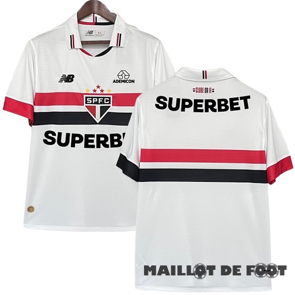Foot Maillot Pas Cher Thailande Domicile Maillot São Paulo 2024 2025 Blanc Rouge