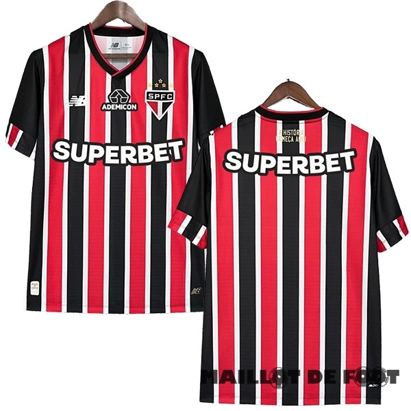 Foot Maillot Pas Cher Thailande Exterieur Maillot São Paulo 2024 2025 Rouge Noir