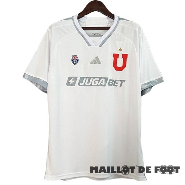 Foot Maillot Pas Cher Thailande Exterieur Maillot Universidad De Chili 2024 2025 Blanc