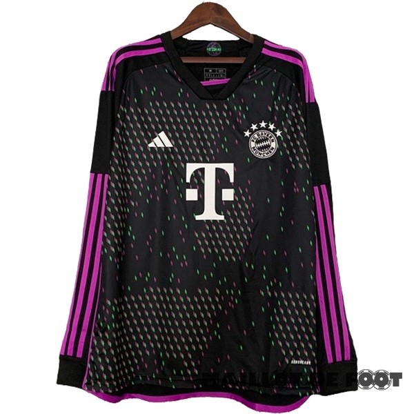 Foot Maillot Pas Cher Thailande Exterieur Manches Longues Bayern Múnich 2023 2024 Noir