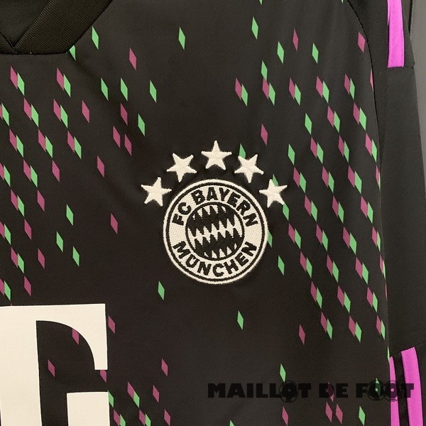 Foot Maillot Pas Cher Thailande Exterieur Manches Longues Bayern Múnich 2023 2024 Noir