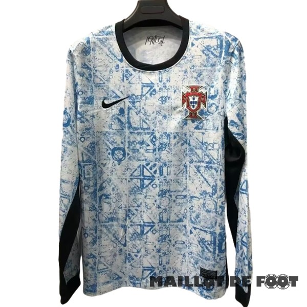 Foot Maillot Pas Cher Thailande Exterieur Manches Longues Portugal 2024 Bleu