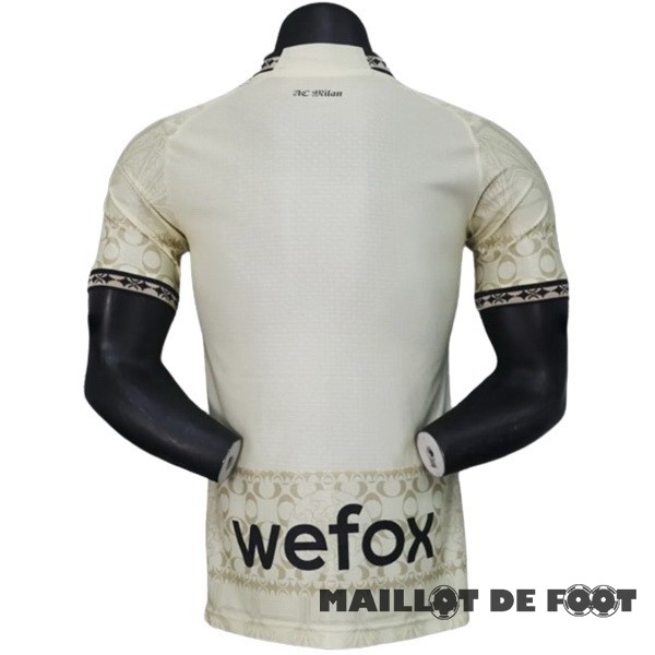 Foot Maillot Pas Cher Thailande Fourth Joueurs Maillot AC Milan 2023 2024 Jaune