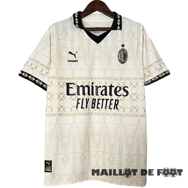 Foot Maillot Pas Cher Thailande Fourth Maillot AC Milan 2023 2024 Jaune