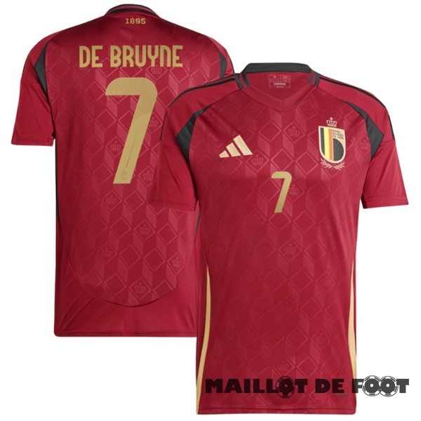 Foot Maillot Pas Cher Thailande NO.10 De Bruyne Domicile Maillot Belgique 2024 Rouge
