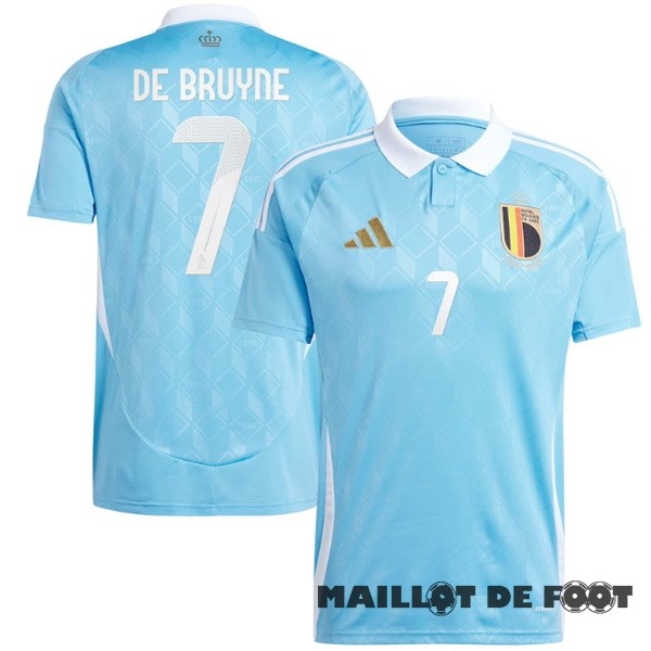 Foot Maillot Pas Cher Thailande NO.10 De Bruyne Exterieur Maillot Belgique 2024 Bleu