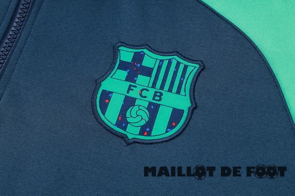 Foot Maillot Pas Cher Veste Con Capucha Barcelona 2023 2024 Vert Bleu
