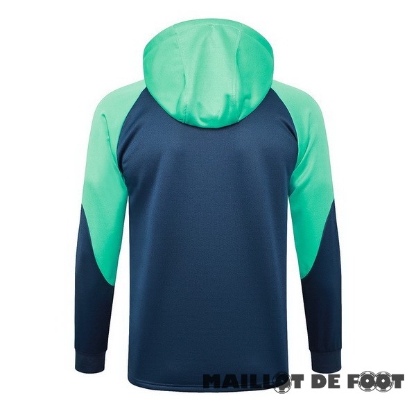 Foot Maillot Pas Cher Veste Con Capucha Barcelona 2023 2024 Vert Bleu